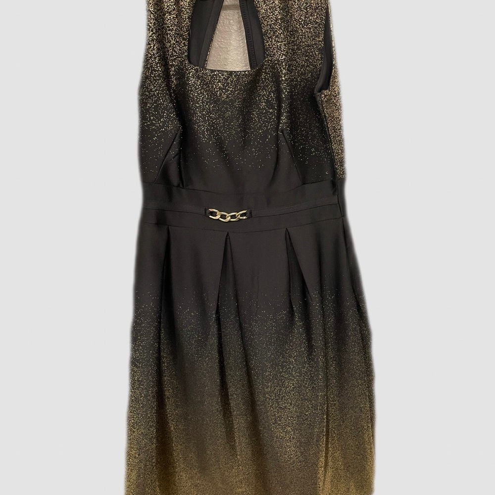 Black and gold dress